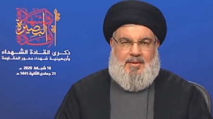 נסראללה: כל עמי האזור צריכים לשאת נשק נגד הרודנות האמריקנית