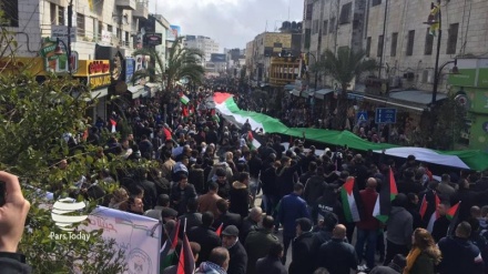  تظاهرات گسترده مردم فلسطین ضد طرح 