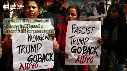 (VIDEO) Proteste in India contro visita Trump