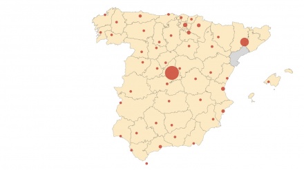 El mapa del coronavirus en España: más de 13.700 casos y 600 muertos