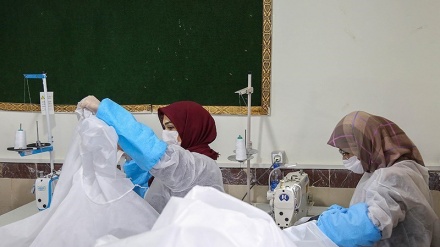 Produksi Masker dan Baju Pelindung di Sanandaj (1)