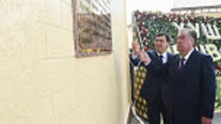 افتتاح دوکارخانه در سغدبا حضور رئیس جمهور تاجیکستان