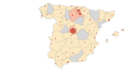 Más de 1.600 casos de coronavirus, casi la mitad en la Comunidad de Madrid