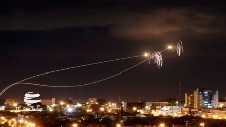 Сурия армияси сионистик режимнинг ракета зарбаларини қайтарди (видео)