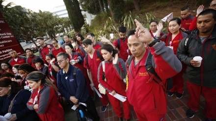 Fotos+Video: EEUU:enfermeras protestaron para exigir equipos de protección ante brote de coronavirus