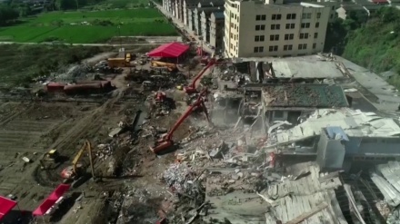 中国で、タンクローリー爆発事件により、１９人が死亡