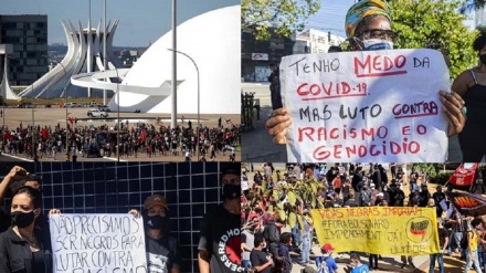 Protestan en Brasil contra Bolsonaro, el fascismo y el racismo