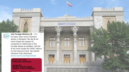 伊朗外交部：我们不会忘记在西方支持下萨达姆对萨尔达什特的袭击