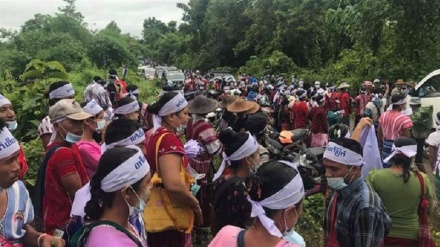 Thousands protest against Myanmar army after woman's killing