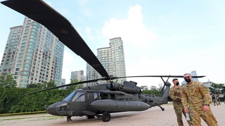 米軍ヘリが、エンジン故障でソウルの公園に緊急着陸