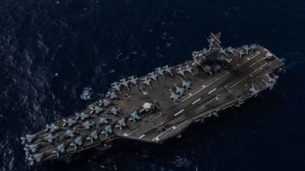 美国海军里根号航母打击群重回南中国海进行军演