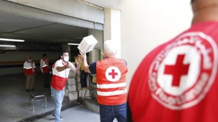 Media Luna Roja Iraní entrega 15 toneladas de alimentos a Cruz Roja Libanesa 