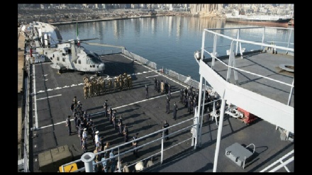 La Nave italiana 'San Giusto' arrivata a Beirut