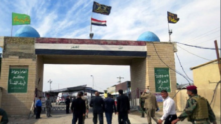 अरबईन पैदल मार्च, ईरान-इराक़ ज़मीनी सीमा बंद, नजफ से कर्बला तक, लब्बैक या हुसैन और अमरीका मुर्दाबाद के नारे