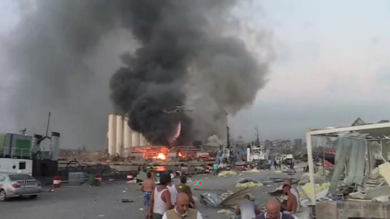 Эъломи азои умумӣ дар Лубнон дар паи таркиши маргбори Бейрут