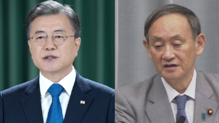 菅首相が、韓国ムン大統領と電話会談