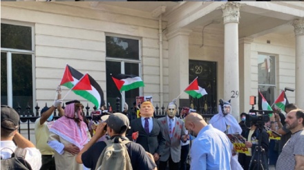 Protestas contra acuerdos con Israel en Londres