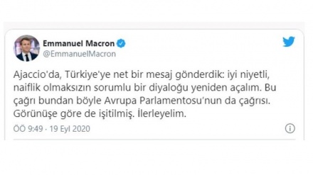Macron'dan Türkiye'ye : Diyaloğu yeniden açalım