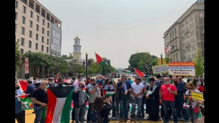 הפגנות מול הבית הלבן במחאה על הסכם נירמול היחסים עם ישראל