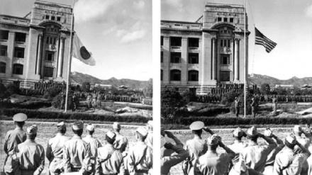 在韓米軍が、１９４５年の日本軍降伏文書署名式の写真公開