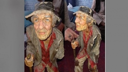 کشف یک مجسمه‌‌ی زیر خاکی در قندوز افغانستان 
