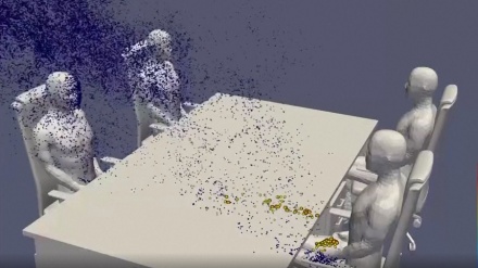 スパコン富岳で、会議や飲食店などの飛沫予測（動画）