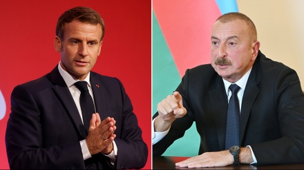 आज़रबाइजान के राष्ट्रपति ने फ़्रांसीसी राष्ट्रपति से कहा सीरियाई विद्रोहियों को लेकर अपने झूठे दावे पर माफ़ी मांगें