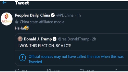 Quotidiano del partito comunista cinese deride così Trump