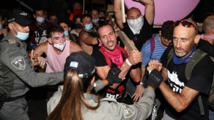  Zusammenstöße zwischen Polizei und Anti-Netanjahu-Demonstranten