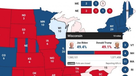  چرخش آرا انتخاباتی در ایالت ویسکانسین از ترامپ به  بایدن 