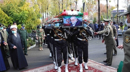 Tasyi' Jenazah Mohsen Fakhrizadeh di Kemenhan Iran (1)