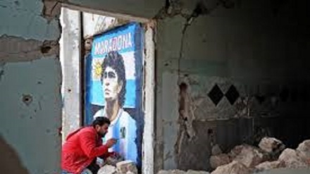 L'omaggio a Diego Armando Maradona in Siria