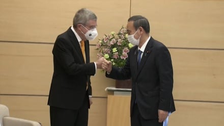 菅首相とＩＯＣ会長が、来夏の五輪開催へ連携確認