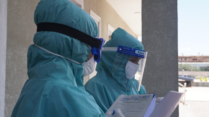 بخش تشخیص کووید 19 در بیمارستان ازبکستان در تاجیکستان