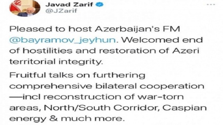 Zarif ve Azerbaycan Cumhuriyeti mevkidaşı Bayramov Tahran'da görüştü