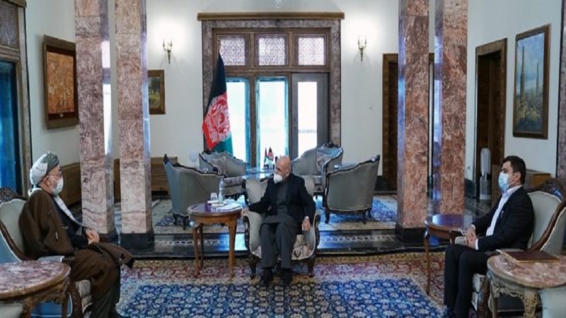 دیدار اشرف غنی با رئیس پیشین شورای عالی مصالحه ملی
