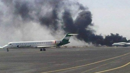  ائتلاف سعودی فرودگاه صنعاء را هدف قرار داد