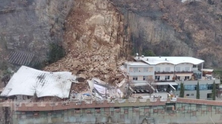 意大利发生山体滑坡致一家酒店摧毁