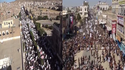 17 देशों के 230 संगठनों की यमन जंग रुकवाने की ऑनलाइन ग्लोबल रैली, यमन के 13 प्रांतों में अमरीका के ख़िलाफ़ रैली, लाखों हुए शामिल