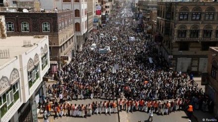 تظاهرات گسترده در شهر «صعده» در حمایت از انصارالله یمن