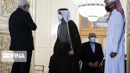 Fotos+Video: Zarif se reúne con su par catarí en Teherán
