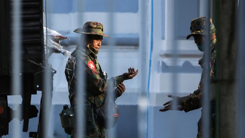 Ilustrasi tentara Myanmar.