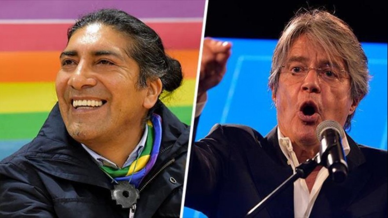 CNE de Ecuador da leve ventaja a Yaku Pérez sobre Guillermo Lasso