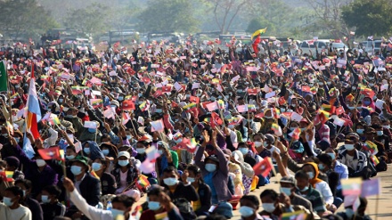 میانمار همچنان صحنه تظاهرات ضد کودتاچیان