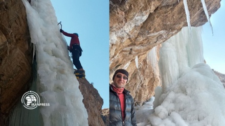(FOTO) Iran, cascata congelata Eskandar a Tabriz - 2