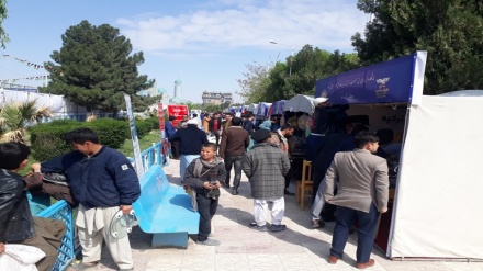 افتتاح نمایشگاه تولیدات ولایات بلخ و ننگرهار در شهر مزارشریف+ صوت