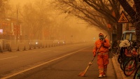 中国北京での黄砂