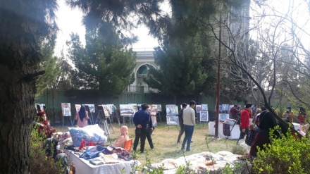 نمایشگاه صنایع دستی ونقاشی بانوان معلول در ولایت بلخ