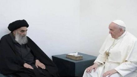 تقدیر نخست وزیر عراق از مواضع «آیت‌الله سیستانی» در دیدار با پاپ