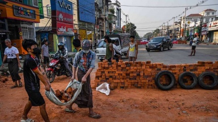 Myanmar security forces raid compound of striking rail workers